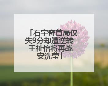 石宇奇首局仅失9分却遭逆转 王祉怡将再战安洗莹